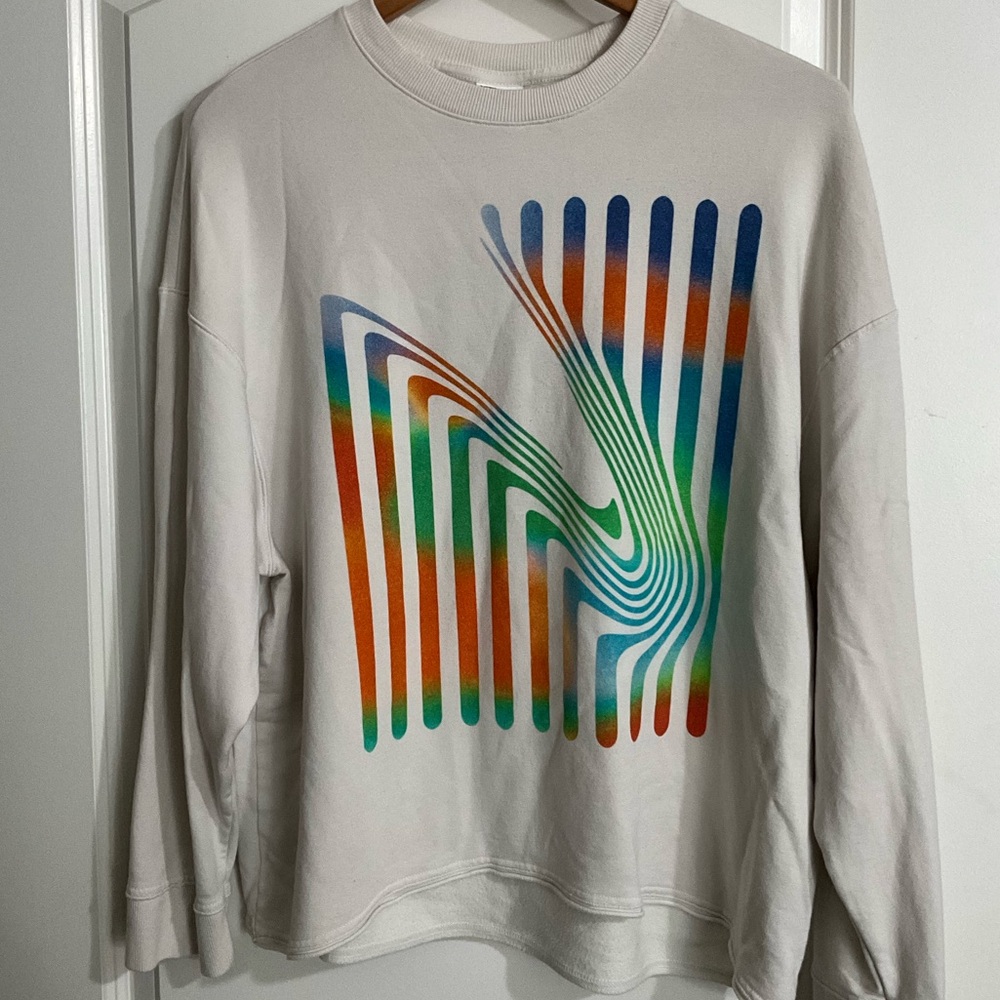Nike Yoga Sweatshirt with Abstract Art Design